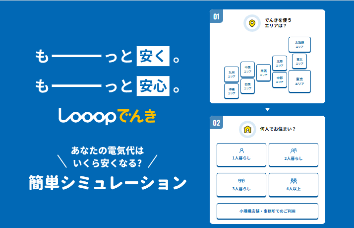 弊社おすすめ1位のLooopでんき